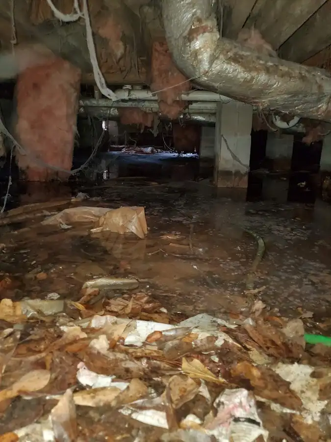 Crawl space flood assessment for Commercial Water Damage Restoration in Milliken